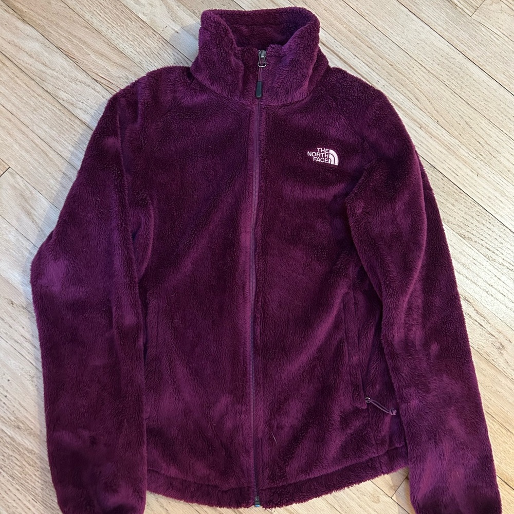 The North Face Women's Plush Burgundy Teddy Jacket